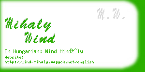 mihaly wind business card